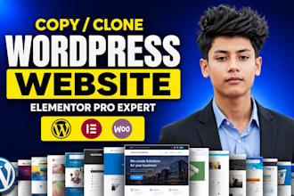 design copy clone duplicate responsive wordpress elementor website in 24hours