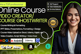 create skool online course content, course curriculum, medical video course, ppt