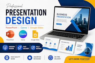 make a slides and presentation with professionally