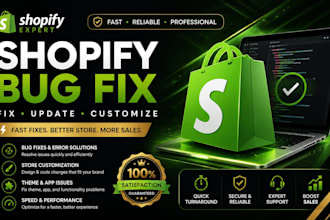 do shopify bug fix shopify custom coding fix shopify issues and customize theme