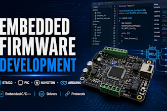 develop stm32 esp32 and arduino embedded firmware