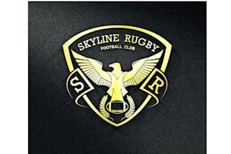 design high quality skyline rugby team logo
