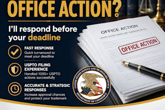 respond to trademark and patent office action and objection