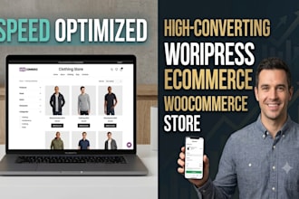 build wordpress ecommerce website, woocommerce store, woocommerce shop