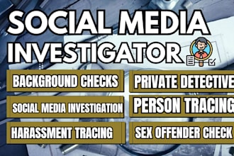 do social media investigation harassment tracing as osint private investigator
