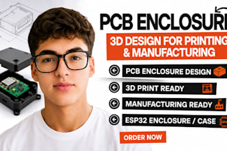 do pcb enclosure for 3d printing and manufacturing pcb enclosure or case, esp32