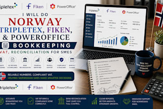 do norway tripletex, fiken, poweroffice bookkeeping, vat reconciliation for smes