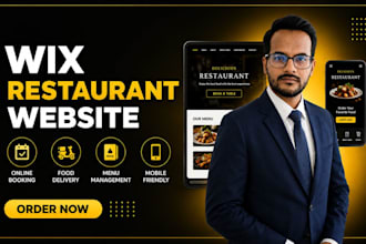 design restaurant website with online booking and delivery