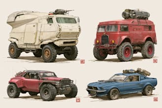 design and sketch the car or vehicle you want