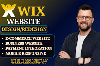 build wix business website, wix ecommerce or redesign wix website