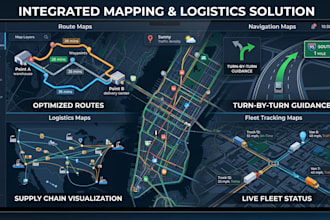create route maps navigation maps logistics maps and fleet tracking maps