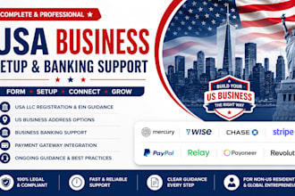 do USA business bank creation mercury wise slash  stripe, USA bank creation