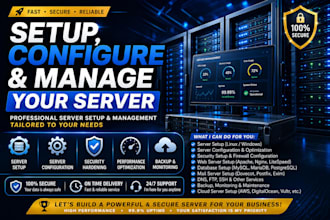 setup, configure and manage your server