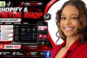 setup tiktok shop, instagram shop, or facebook shop for shopify store