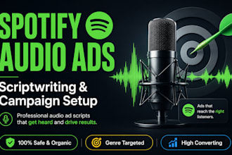 write high converting spotify audio ads script and set up campaigns