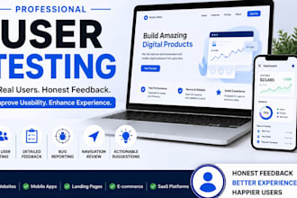 do website testing and app testing, QA, usability, UI UX and bug reporting