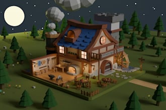 design custom lego moc model lego house with instruction using bricklink studio