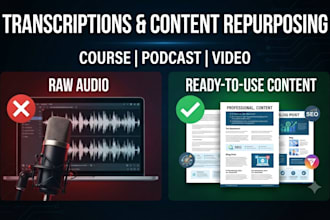 transcribe your online course or podcast