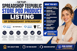 setup spreadshop teepublic store pod product listing of spreadshirt spreadshop