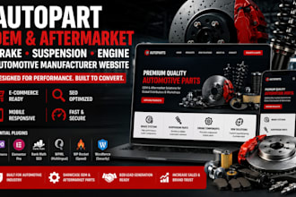 design high responsive auto part oem aftermarket automotive manufacturer website