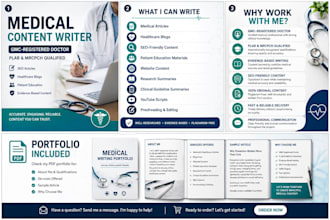 write SEO medical articles by a gmc registered doctor