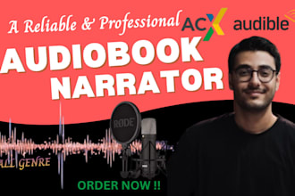 narrate an engaging audiobook with a professional male voiceover for audible acx