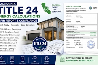 do california title 24 energy calculations, cf1r report, compliance