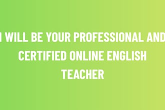 be your professional online english teacher