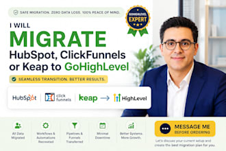 migrate hubspot, clickfunnels, keap to gohighlevel email marketing