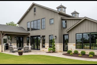 design custom barndominium floor plan, pole barn for homes,blueprint and 3dmodel