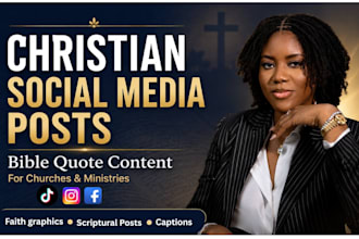 create christian faith based social media posts and bible quote content
