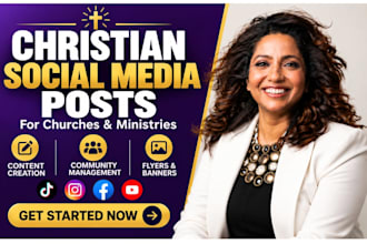 manage christian social media faith based posts, community management, flyers