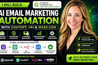 build ai email marketing automation with chatgpt, n8n and makecom