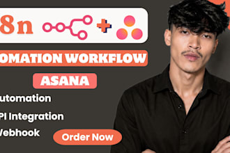 build n8n automation workflow integrated with asana