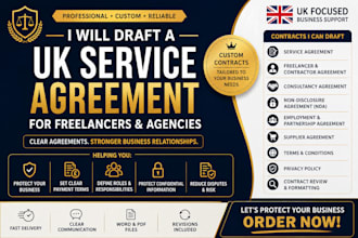 draft a UK service agreement for freelancers and agencies