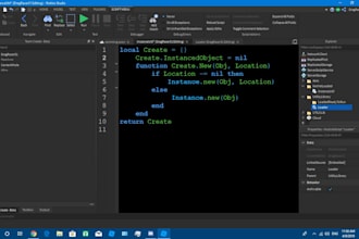 develop roblox lua scripts, custom game systems, UI and roblox studio features
