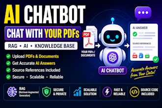 build an ai chatbot with rag, PDF knowledge base and ai search