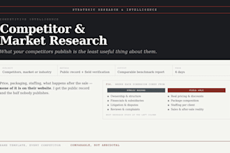 conduct competitive intelligence and market research