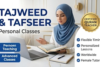 teach quran with tajweed and tarjma online for kids n adults