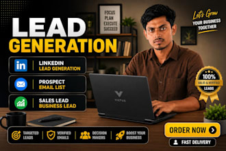 do b2b lead generation, linkedin lead generation, and email finding