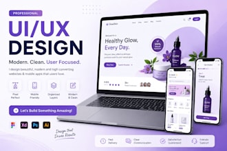 design ai web app, saas dashboard and website UI UX in figma