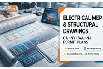 do california ny wa nj electrical mep plan structural engineering drawings