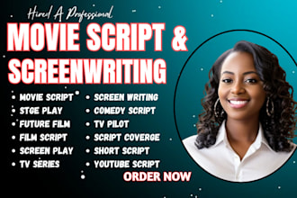 write movie script screenplay film script screenwriting comedy script stage play