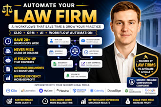 automate your law firm with ai, clio, lawmatics, mycase, CRM, n8n, make n zapier
