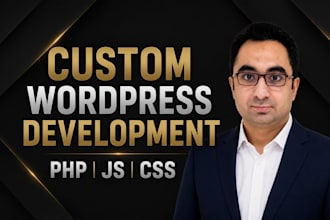 custom website wordpress development PHP js CSS expert