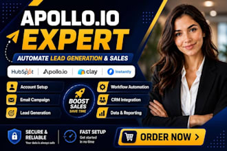 setup apollo io, clay, hubspot crm, and zapier automation