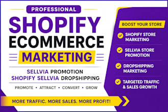 do shopify ecommerce marketing, sellvia promotion shopify sellvia dropshipping