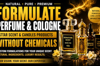 formulate perfume and cologne without chemicals attar scent and candles products