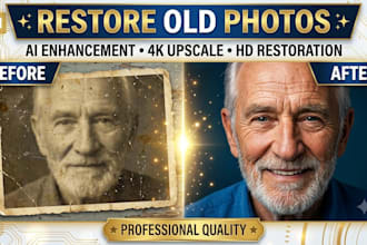 professionally enhance,4k and improve your photo with 24hours