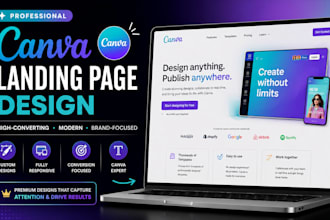 design a high converting canva landing page for your business